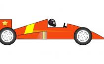 A toy racing car