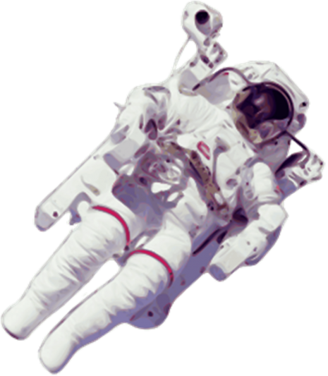 An astronaut in free fall. Gravity and a Smashing Watermelon
