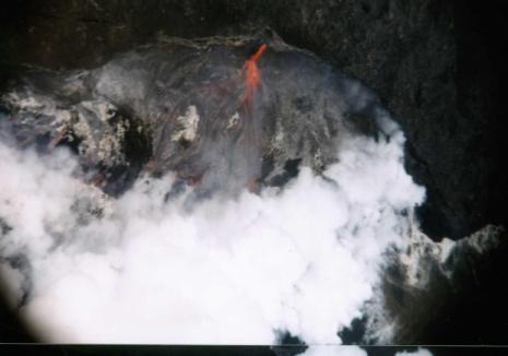 Lava forms igneous rocks when it cools on the surface of the Earth Interactive rock cycle