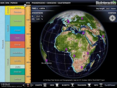 EarthViewer iPad app screenshot EarthViewer Interactive