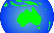 An artist's impression of the Earth showing Australia