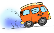 Artist's impression of a moving vehicle