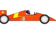A toy racing car